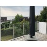 Parasol overtræk med lynlås. God kvalitet. Nem at tage af og på.
