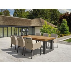 LIFE teak havebord med tyk teak bordplade op til 320 cm