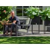 Udendørs lænestole med outdoor hynder i antracit