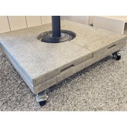 Granit plader til parasolfødder. Øg fodens vægt med 60 kg.