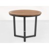 Rundt havebord Ø90 cm fra LIFE. Vælg teak eller beton look bordplade.
