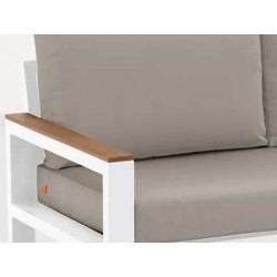 Stor hvid LIFE sofa med outdoor hynder