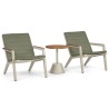 TILBUD Sidste lænestole beige med Oliven outdoor hynder. Udendørsstole uden vedligeholdelse
