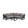 LIFE Ibiza hjørnesofa med lys grå all weather hynder. Vedligeholdelsesfrit