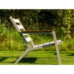 TILBUD Sidste lænestole beige med Oliven outdoor hynder. Udendørsstole uden vedligeholdelse