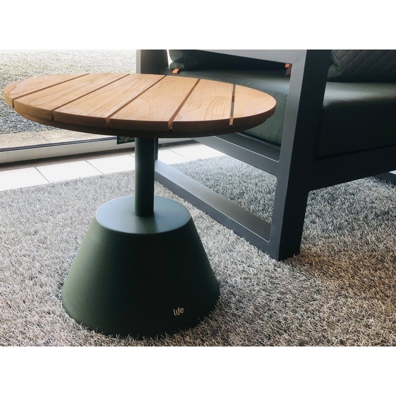 Sideborde til udendørs brug. Teak bordplade.
