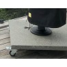 Parasolfod 90 kg granit med kraftige hjul