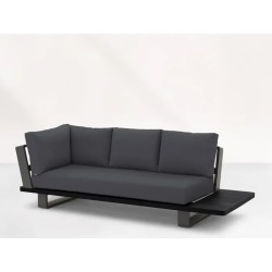 Stor havesofa med outdoor hynder. Lava sort aluminium, der ikke skal vedligeholdes.