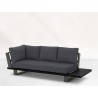 Stor havesofa med outdoor hynder. Lava sort aluminium, der ikke skal vedligeholdes.