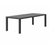 Sidste beton havebord 230x100 cm med lava sort aluminiumsstel.