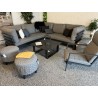 LIFE Ibiza hjørnesofa med lys grå all weather hynder. Vedligeholdelsesfrit