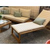 LIFE Teak solseng med indstillelig ryglæn. Facon syet outdoor hynde