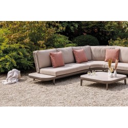 Alpes hjørnesofa Taupe/Boucle sand