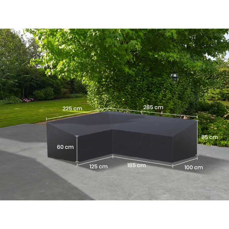 Overtræk 04 til havemøbler - L-facon 210x180 cm | LIFE Haveliv