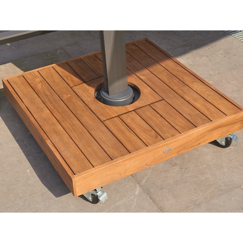 TEAK plade til dekoration på Parasol fod.