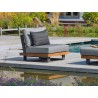 LIFE Fitz Roy lænestol af teak og rustfrit aluminium.